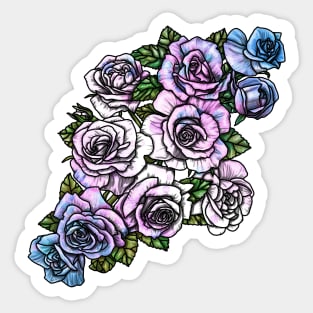 Trans Roses Abundant Sticker